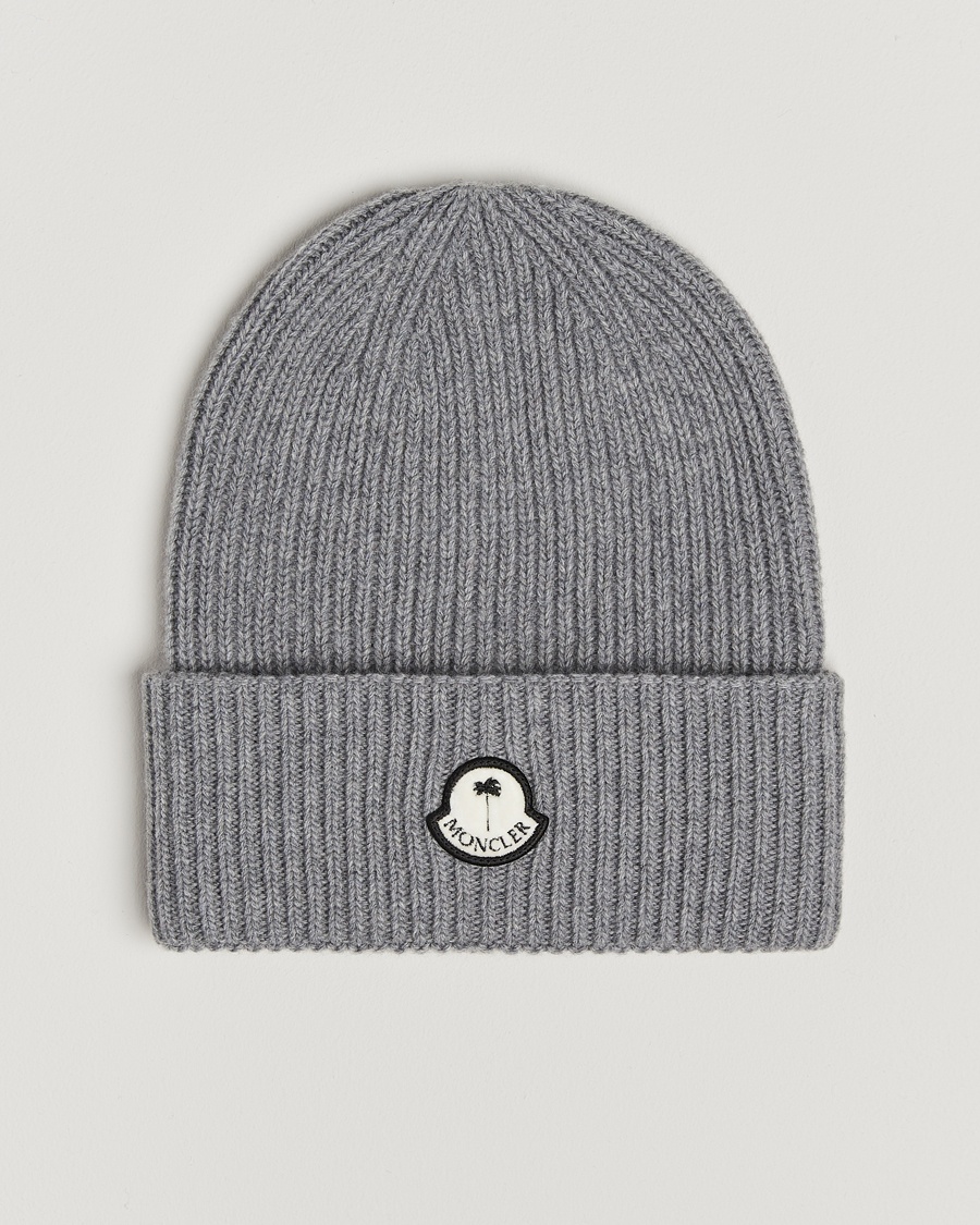Herr | Accessoarer | Moncler Genius | X Palm Angels Rib Wool Beanie Grey