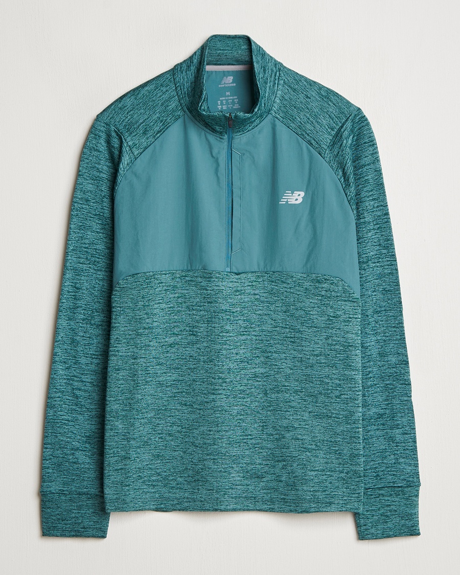 Herr | Funktionströjor | New Balance Running | Heat Grid Half Zip New Spruce