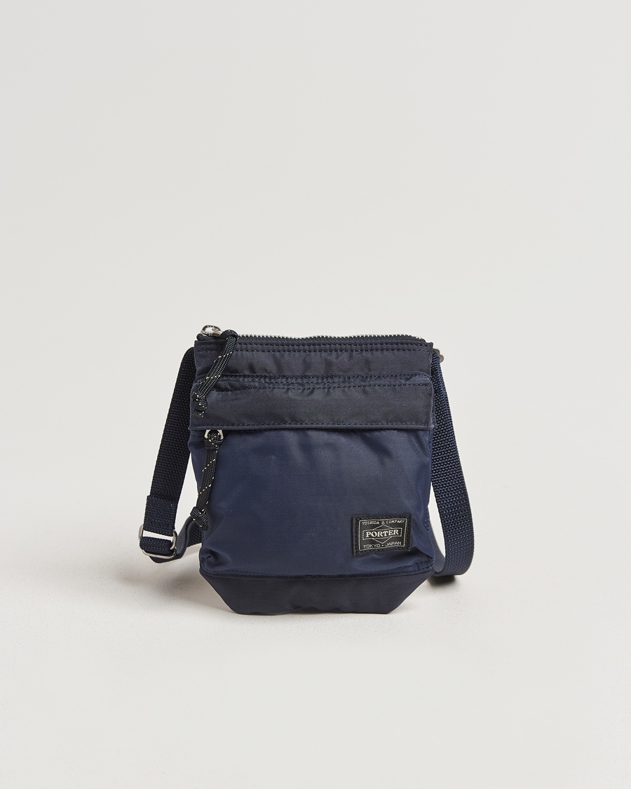 Herr | Axelremsväskor | Porter-Yoshida & Co. | Force Small Shoulder Pouch Navy Blue