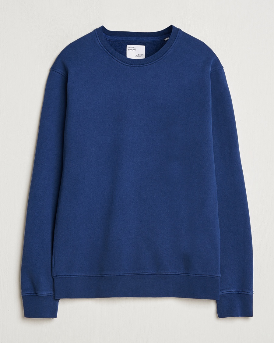 Colorful Standard Classic Organic Crew Neck Sweat Marine Blue – Blå