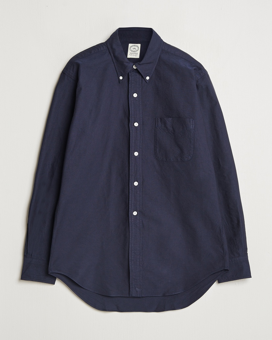 Herr | Casual | Kamakura Shirts | Vintage Ivy Oxford Button Down Shirt Navy