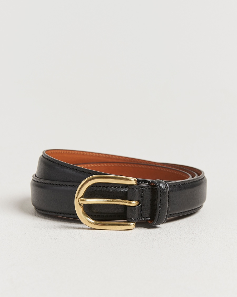 Kamakura Shirts Vintage Ivy Horseshoe Buckle Belt Black – Svart