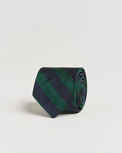 Kamakura Shirts Vintage Ivy Regimental Stripe Silk Tie Navy/Green – Blå