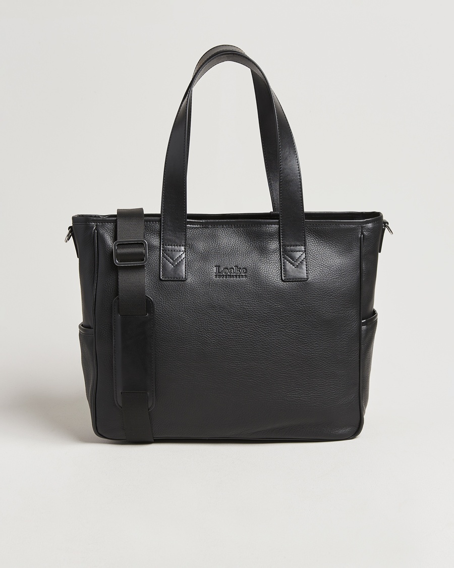 Herr | Totebags | Loake 1880 | Grained Leather Tote Black