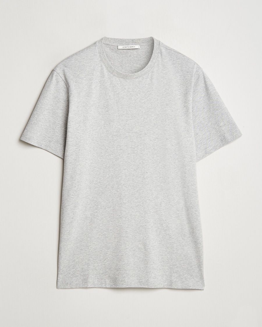 Herr | A Day's March | A Day's March | Midweight T-Shirt Grey Melange