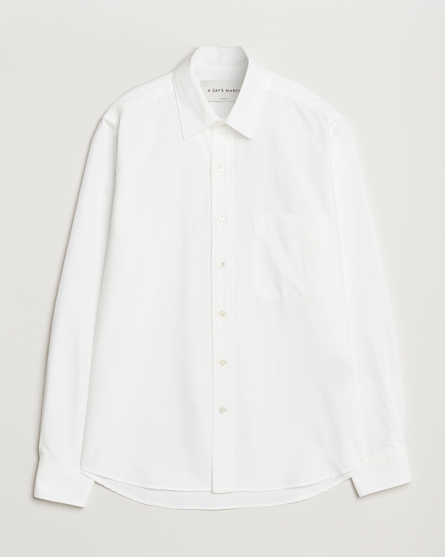 A Day's March Mason Dyed Oxford Shirt White – Vit