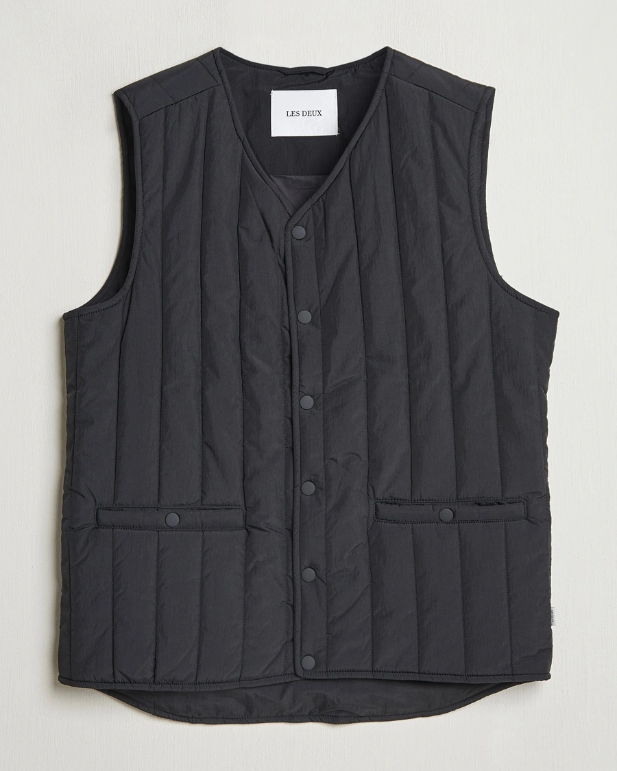 Herr | Västar | LES DEUX | Martin Nylon Paded Vest Black