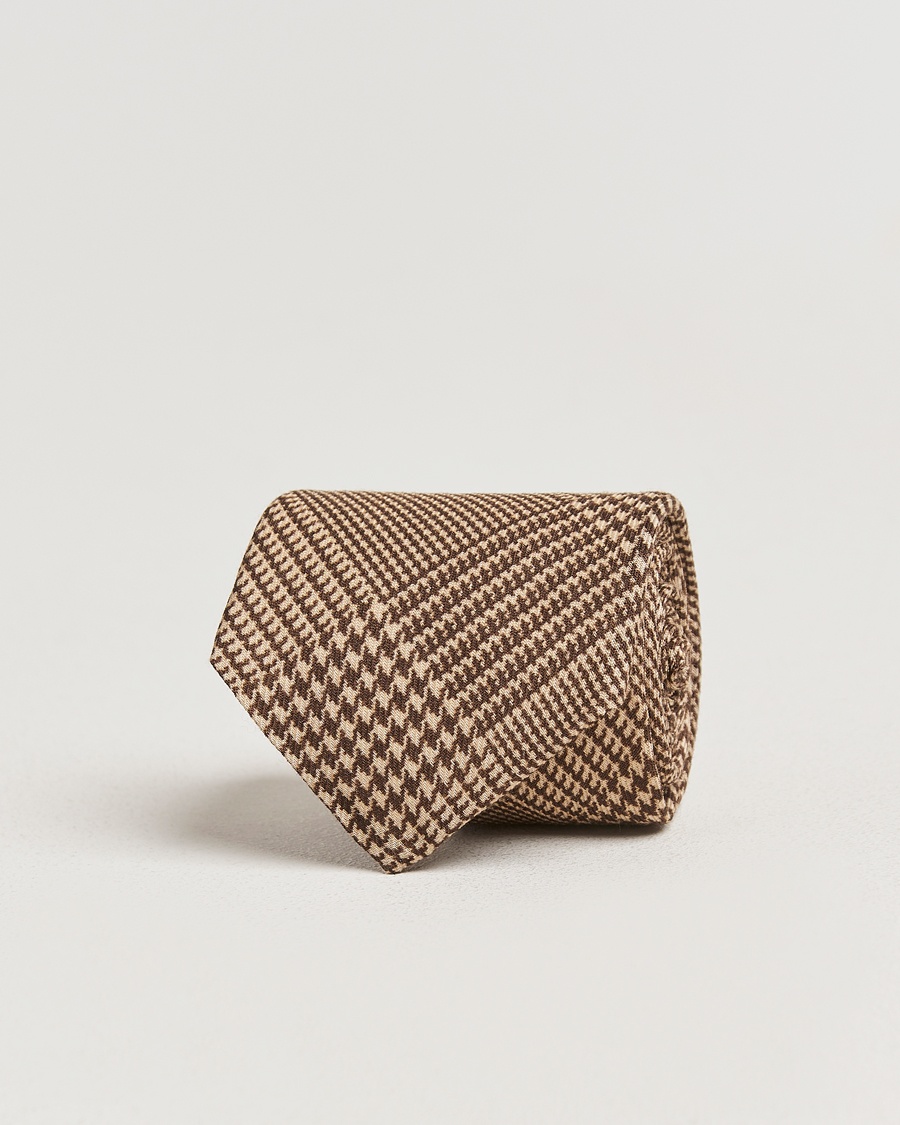 Herr | Slipsar | Ralph Lauren Purple Label | Glenplaid Silk Tie Cream