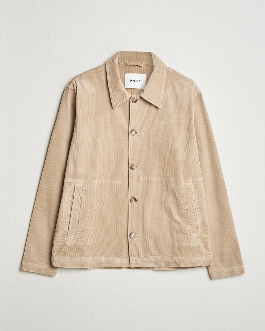 Herr | 40% rea | NN07 | Zander Corduroy Overshirt White Peppar