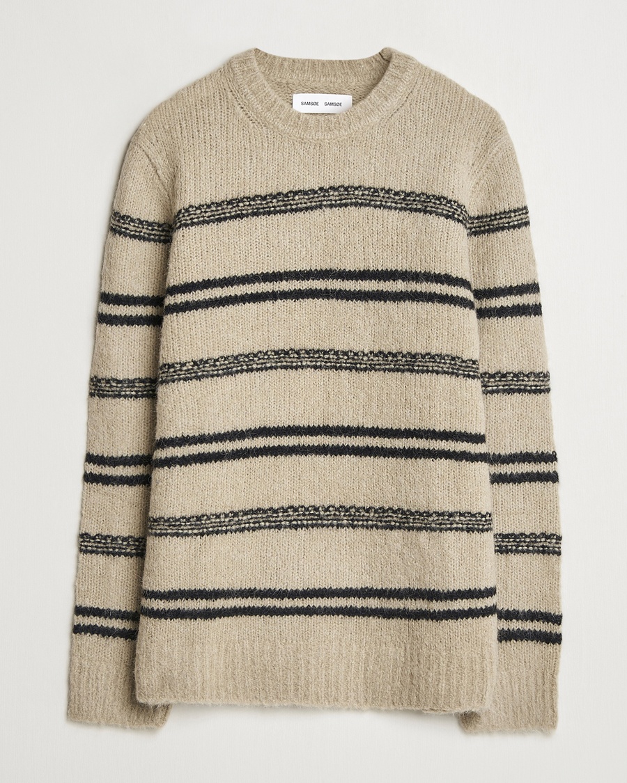 Herr | Tillfälligt säsongserbjudande | Samsøe Samsøe | Arin Alpaca Striped Sweater Seneca Rock