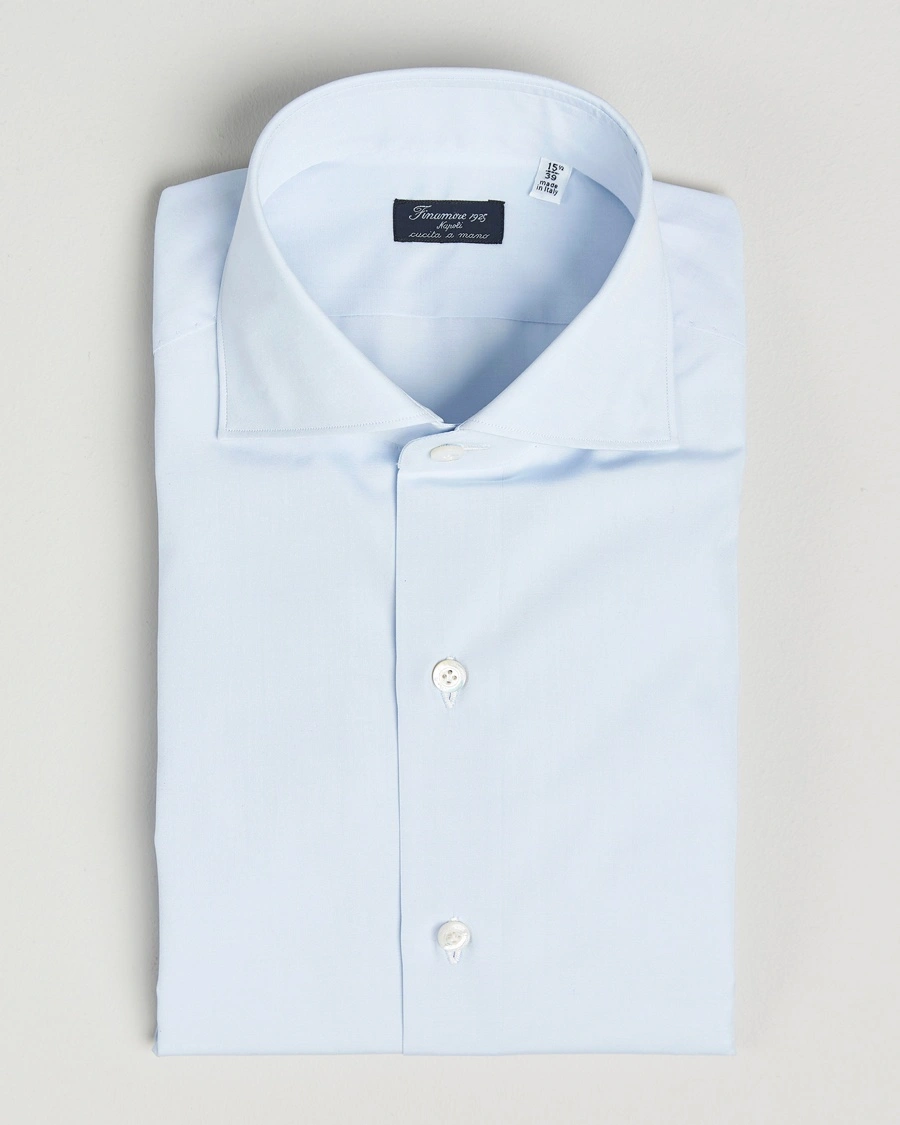Herr | | Finamore Napoli | Milano Slim Fit Classic Shirt Light Blue