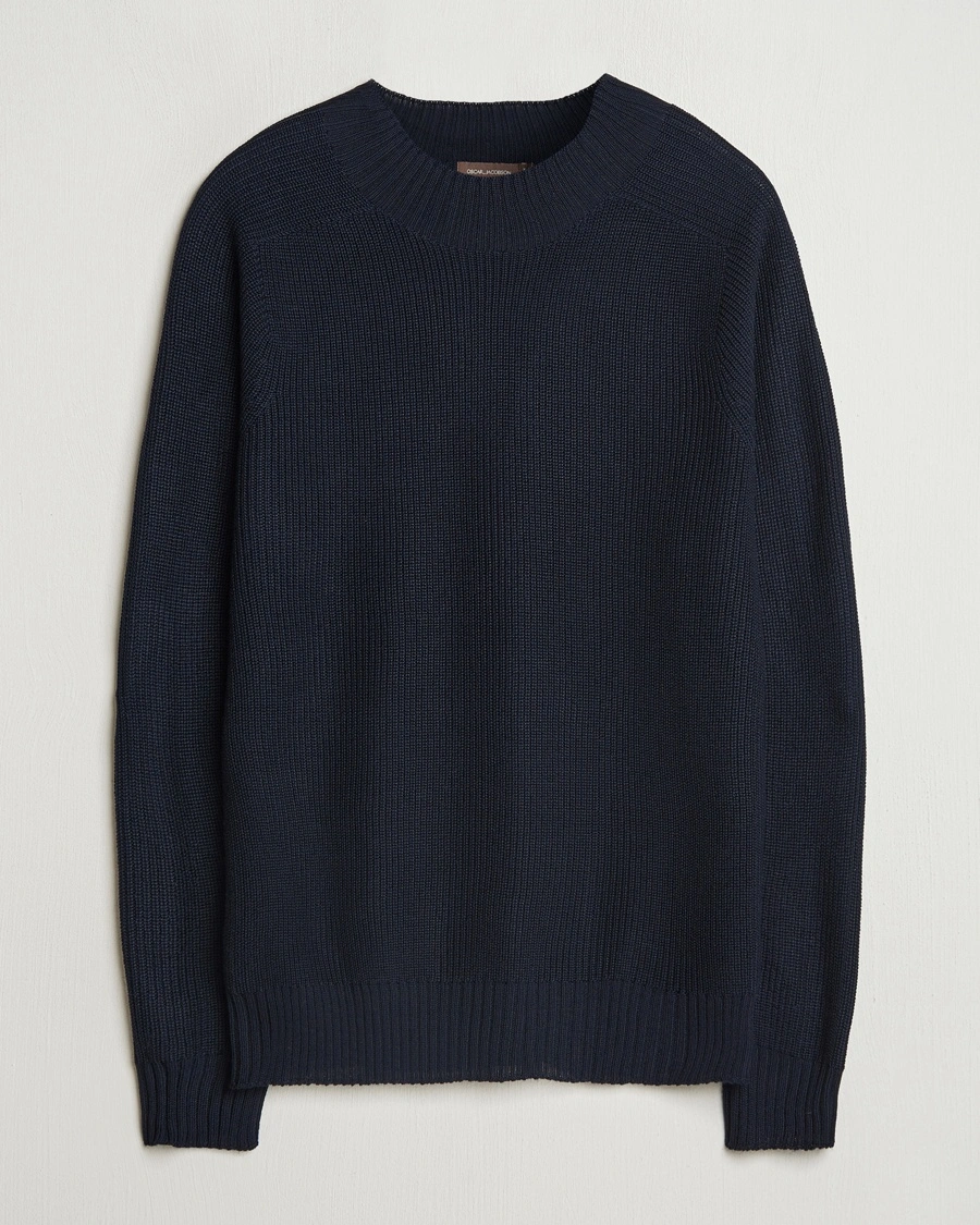 Herr | Kläder | Oscar Jacobson | Collins Knitted Wool Turtleneck Navy