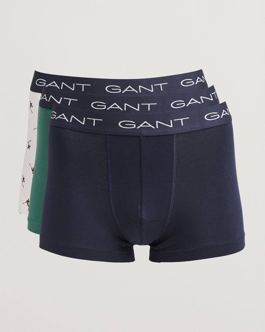 Herr | Tillfälligt säsongserbjudande | GANT | 3-Pack Trunk Boxer Black/White/Green