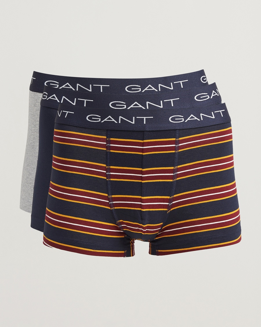Herr | Underkläder | GANT | 3-Pack Trunk Boxer Blue/Navy/Grey