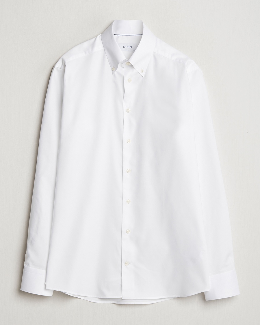 Eton Slim Fit Wrinkle Free Oxford Shirt White – Vit