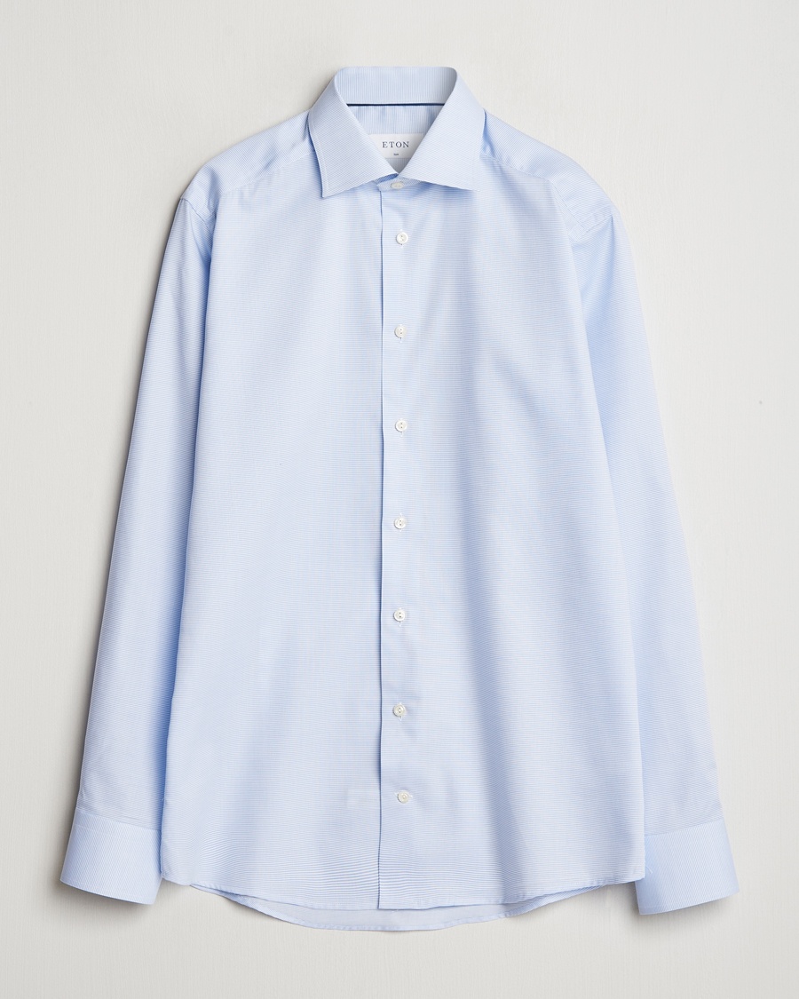 Eton Slim Fit Oxford Shirt Light Blue – Blå