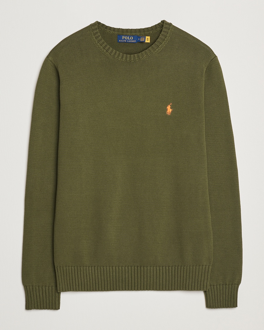 Herr | Tröjor | Polo Ralph Lauren | Cotton Crew Neck Sweater New Olive