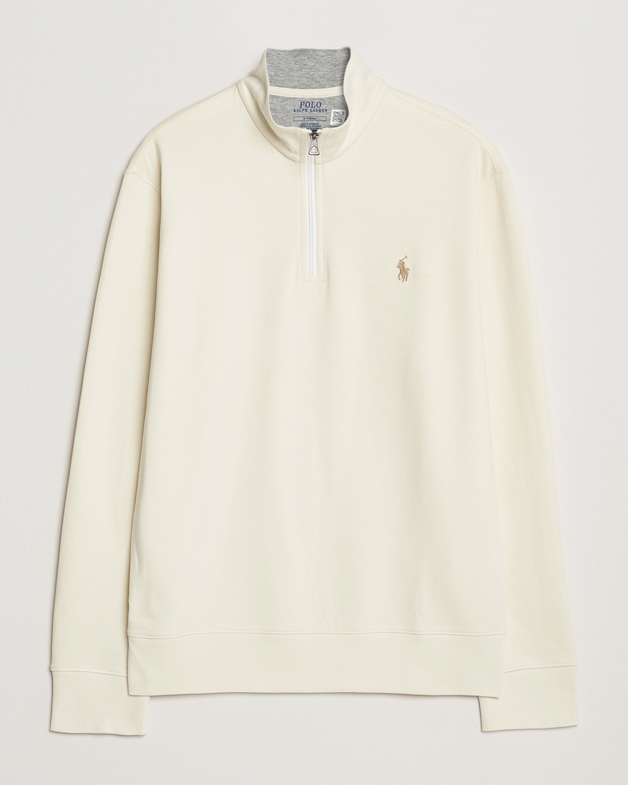 Polo Ralph Lauren Double Knit Half-Zip Sweater Parchment Cream – Vit