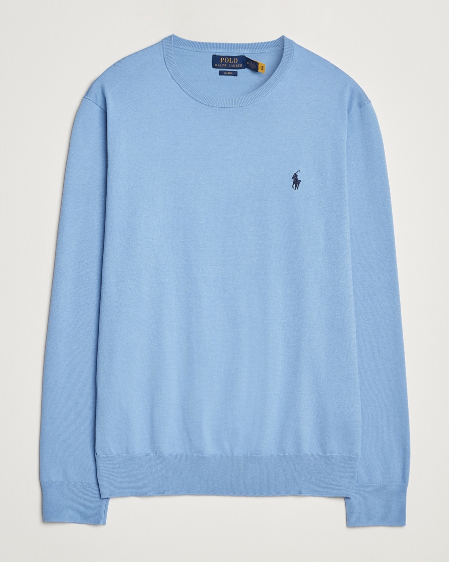 Herr | Tröjor | Polo Ralph Lauren | Cotton Crew Neck Sweater Sky Blue