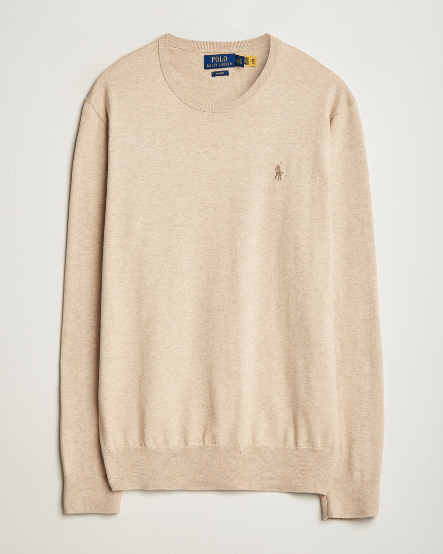 Herr | Tröjor | Polo Ralph Lauren | Cotton Crew Neck Sweater Dune Melange