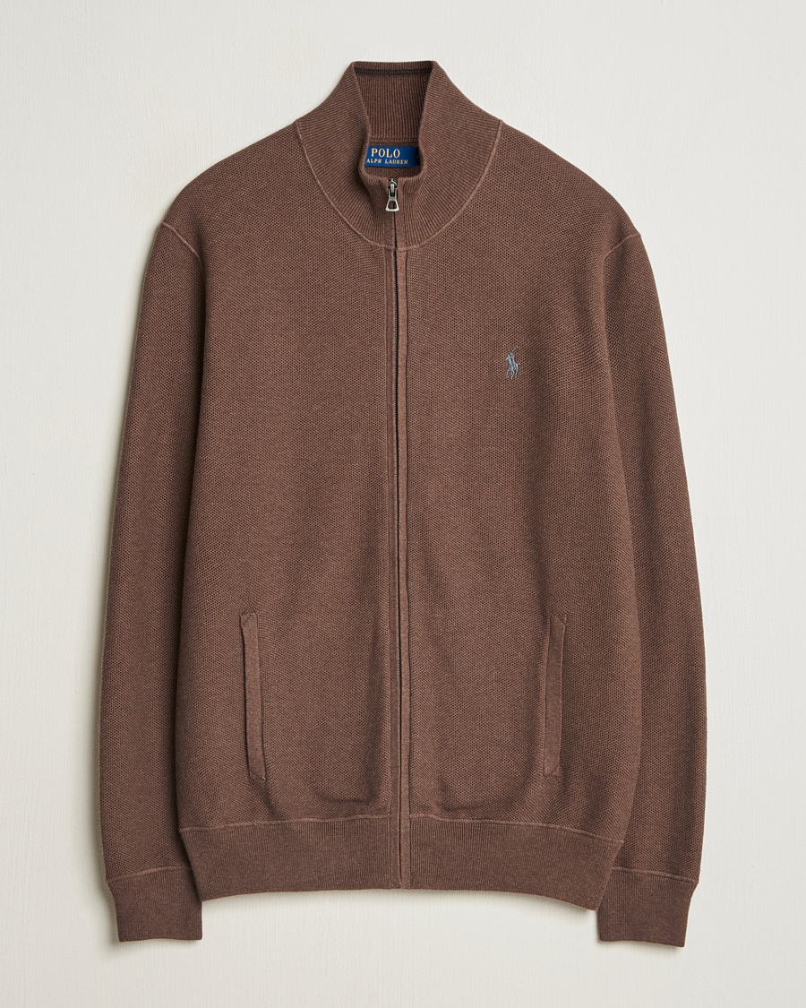 Herr | | Polo Ralph Lauren | Textured Full-Zip Dark Roast Melange