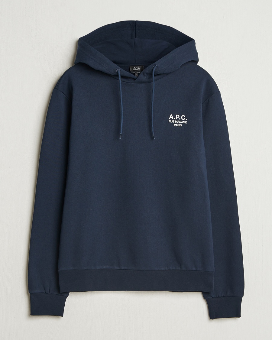 A.P.C. Rue Madame Hoodie Dark Navy – Blå