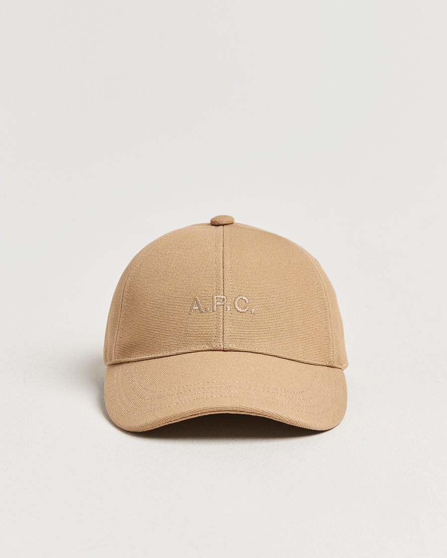 Herr | Kepsar | A.P.C. | Charlie Baseball Cap Dark Beige