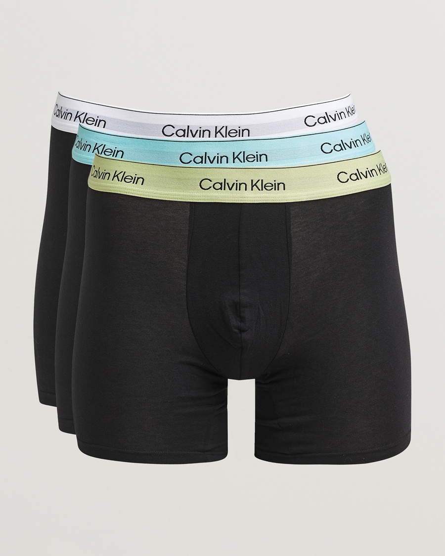 Herr | Calvin Klein | Calvin Klein | 3-Pack Icon Cotton Stretch Boxer Brief White/Aqua/Green