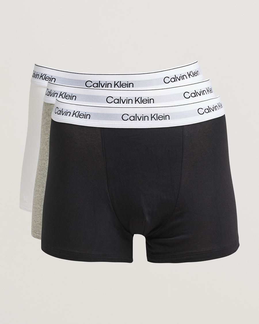 Calvin Klein 3-Pack Icon Cotton Stretch Relaxed Trunk Black/White/Grey – Vit