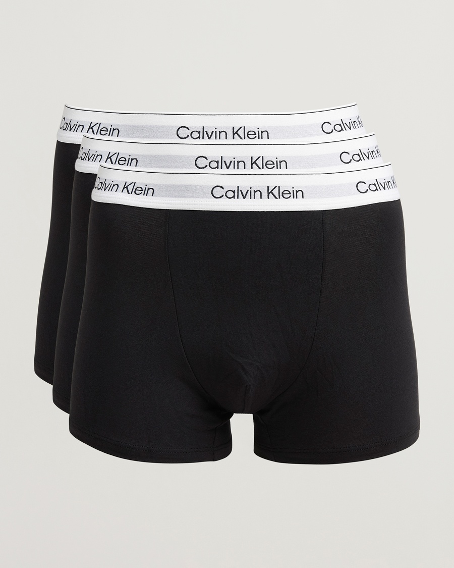Calvin Klein 3-Pack Icon Cotton Stretch Relaxed Trunk Black – Svart