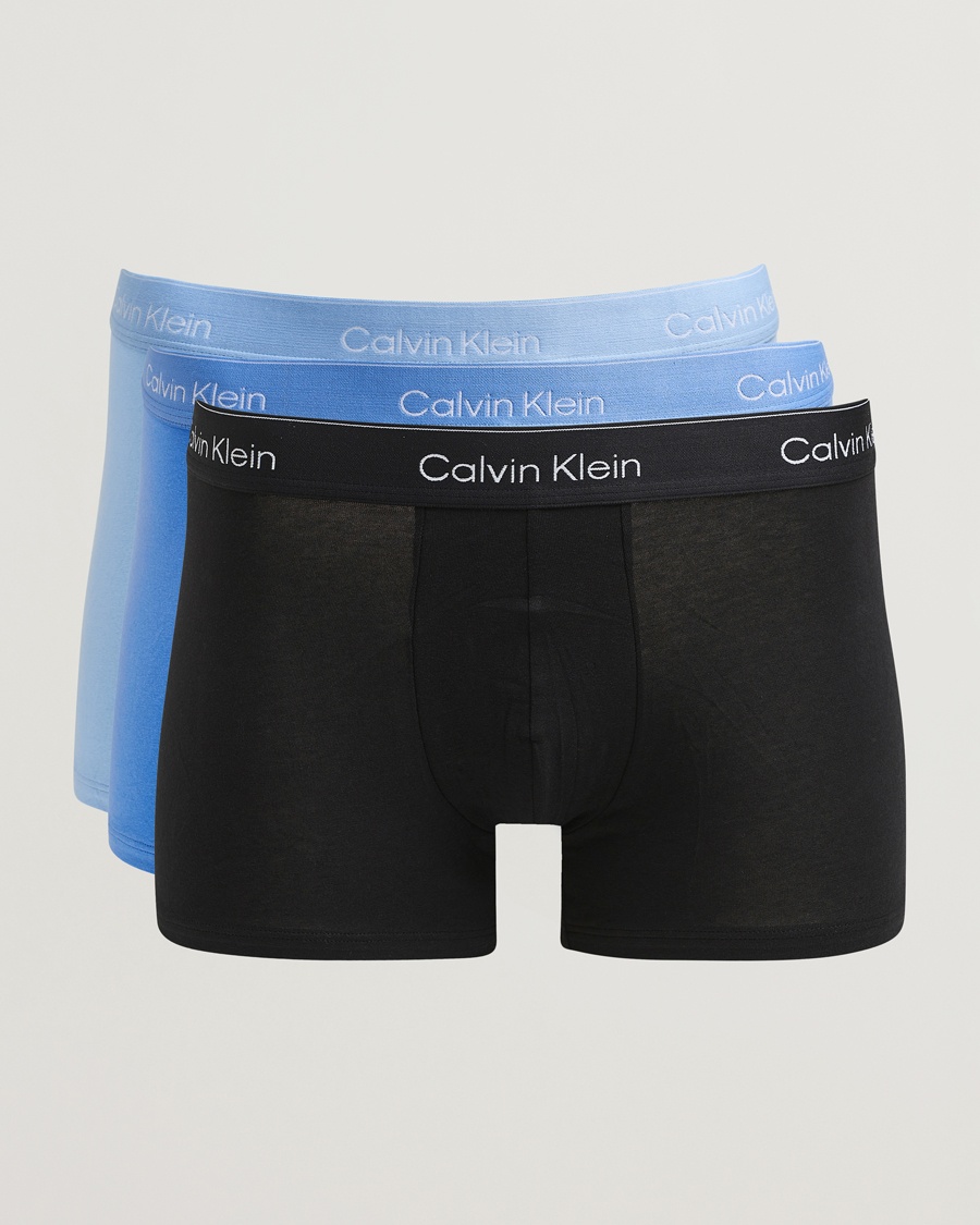 Herr | Calvin Klein | Calvin Klein | 3-Pack Icon Cotton Stretch Relaxed Trunk Black/Blue/Light Blue