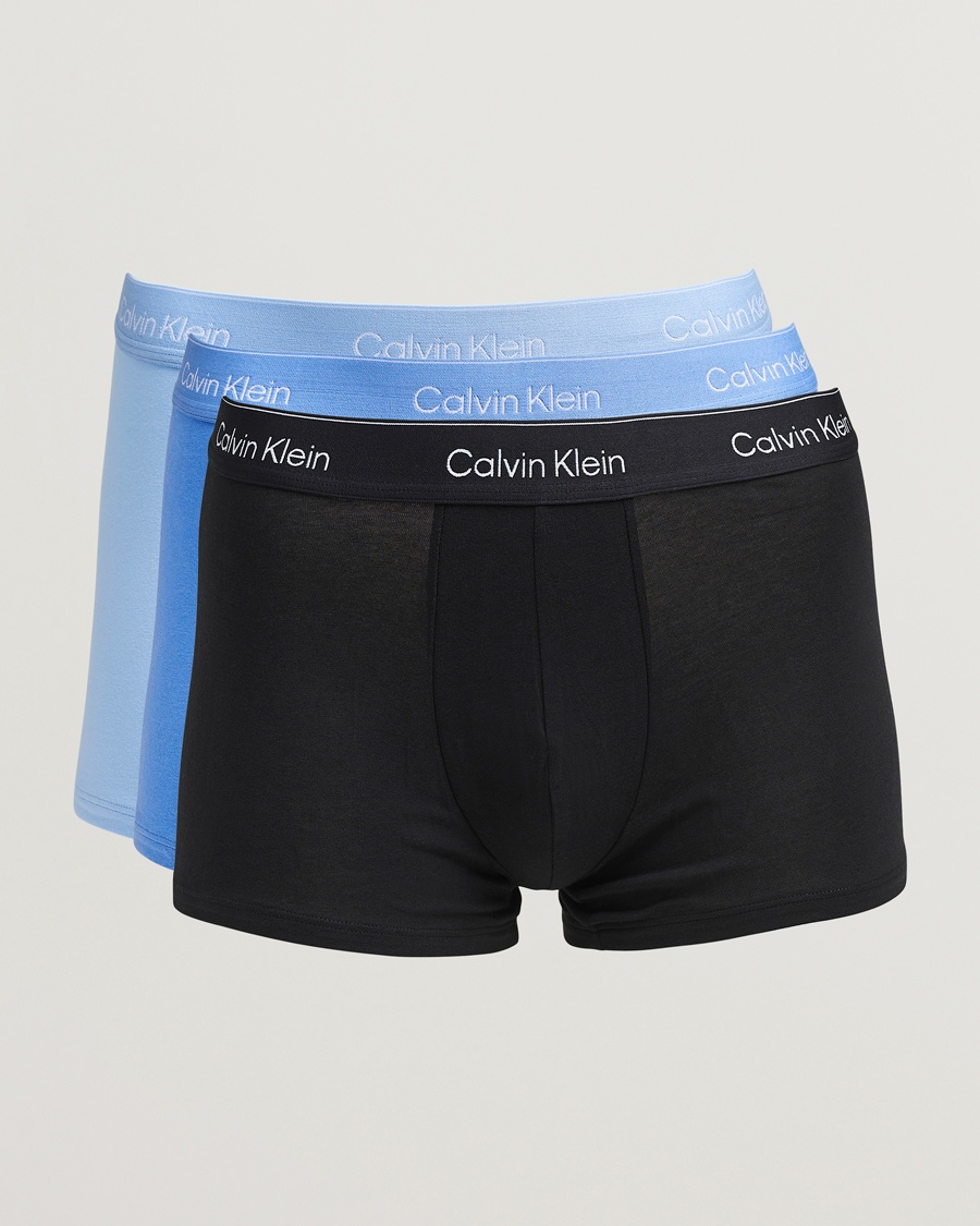 Herr | Calvin Klein | Calvin Klein | 3-Pack Icon Cotton Stretch Trunk Black/Blue/Light Blue