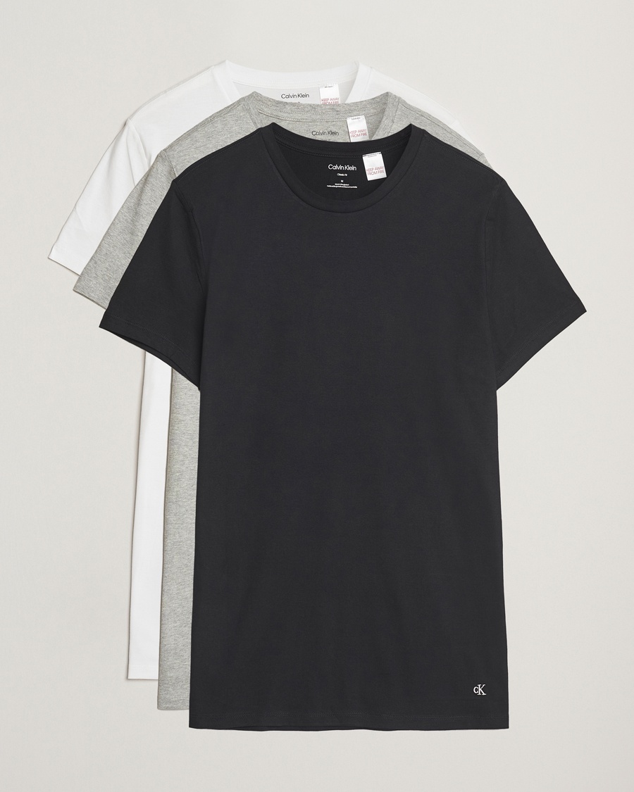 Herr | Calvin Klein | Calvin Klein | 3-Pack Cotton Crew Neck T-Shirt White/Black/Grey