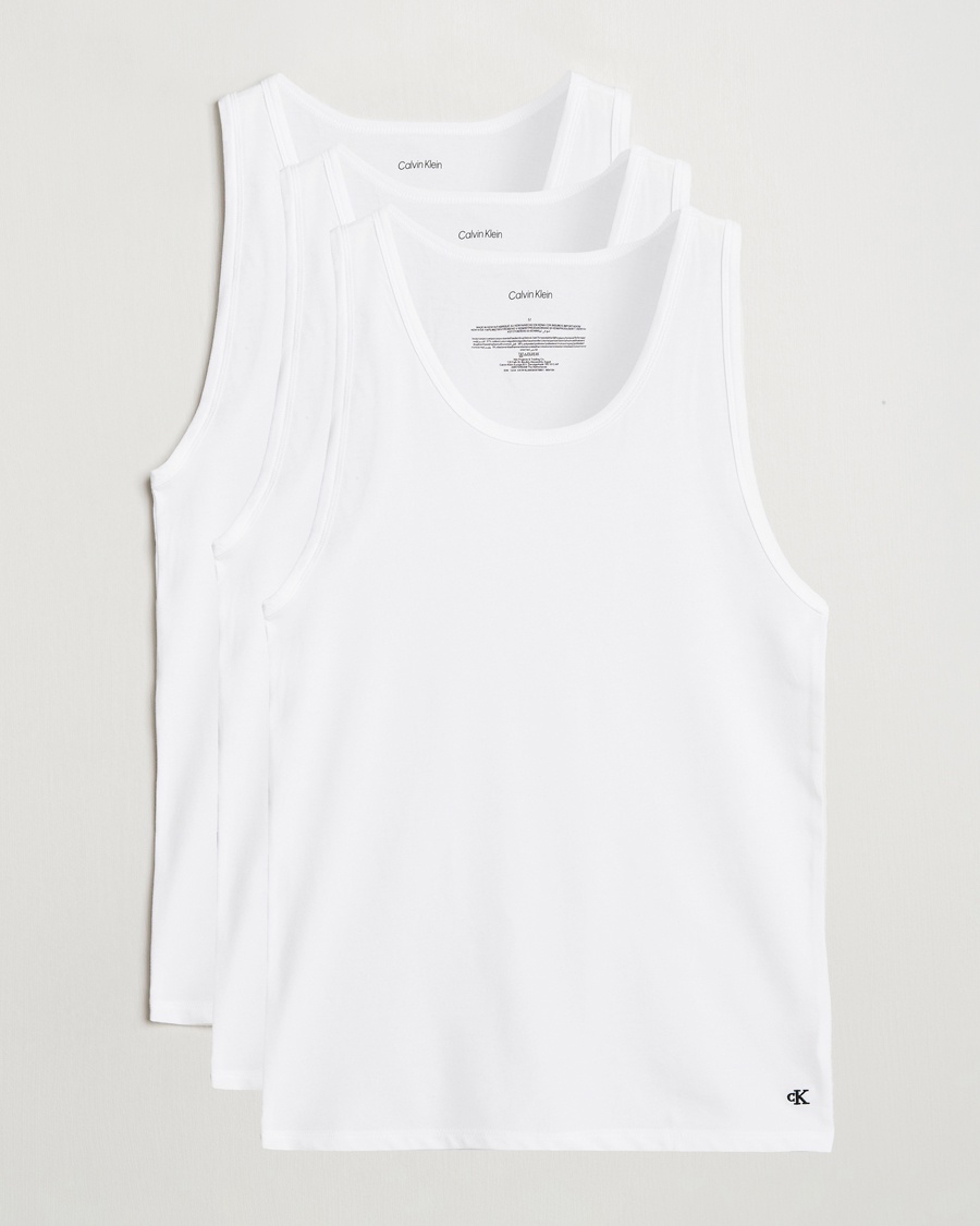 Calvin Klein 3-Pack Cotton Tank Top White – Vit