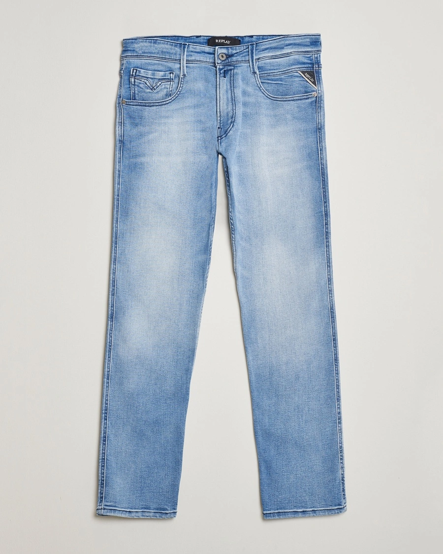 Herr | | Replay | Anbass Powerstretch Jeans Light Blue