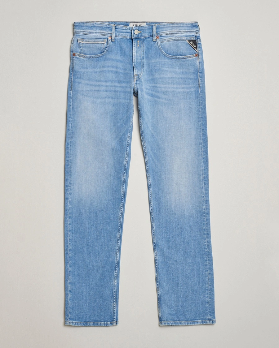 Herr | Tapered fit | Replay | Grover Straight Fit Stretch Jeans Light Blue