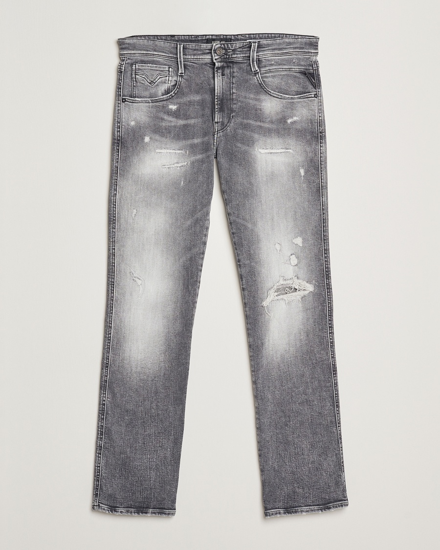 Herr | | Replay | Anbass Powerstretch Distressed Jeans Washed Grey