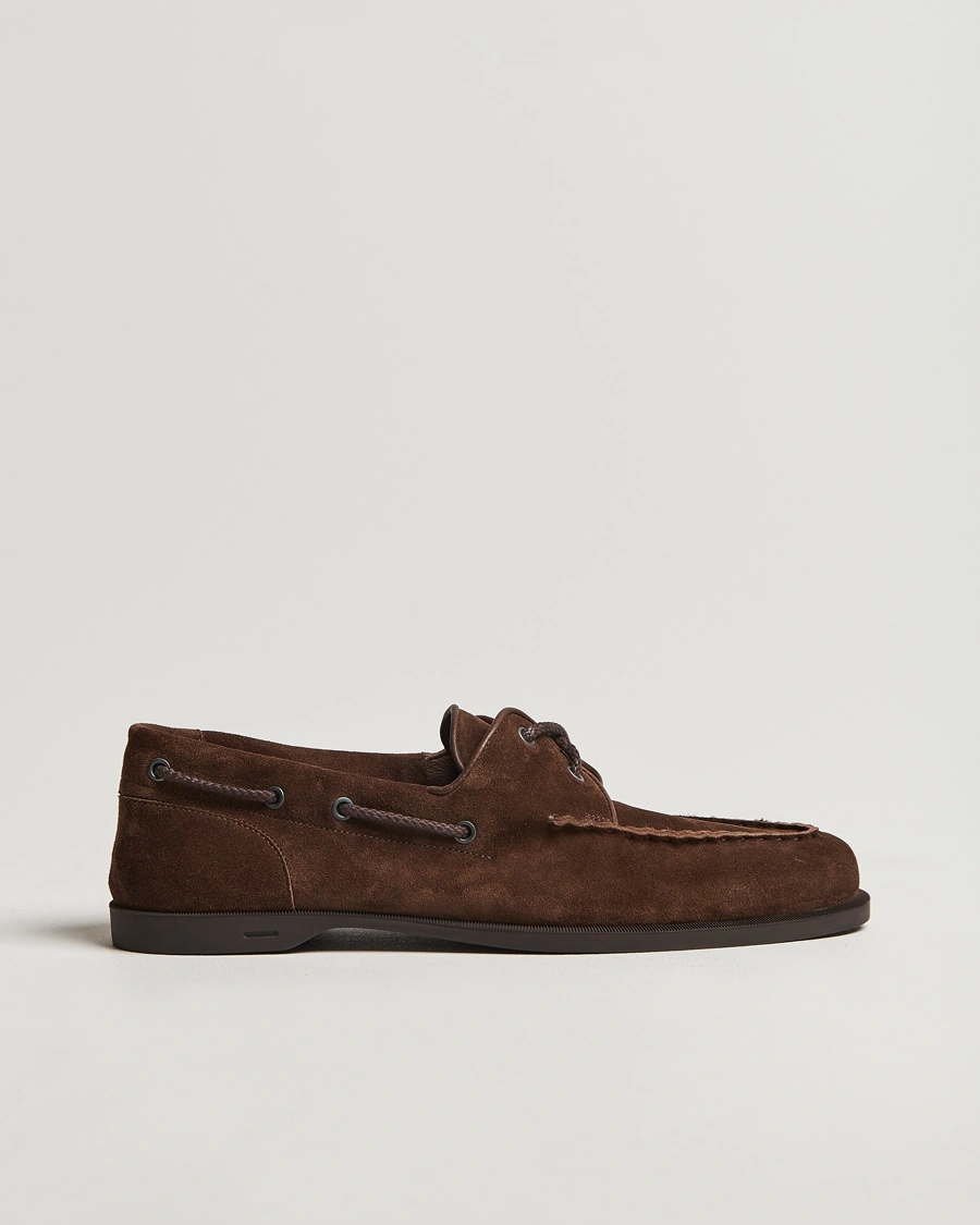 Herr | Seglarskor | John Lobb | Foil Boat Shoes Dark Brown
