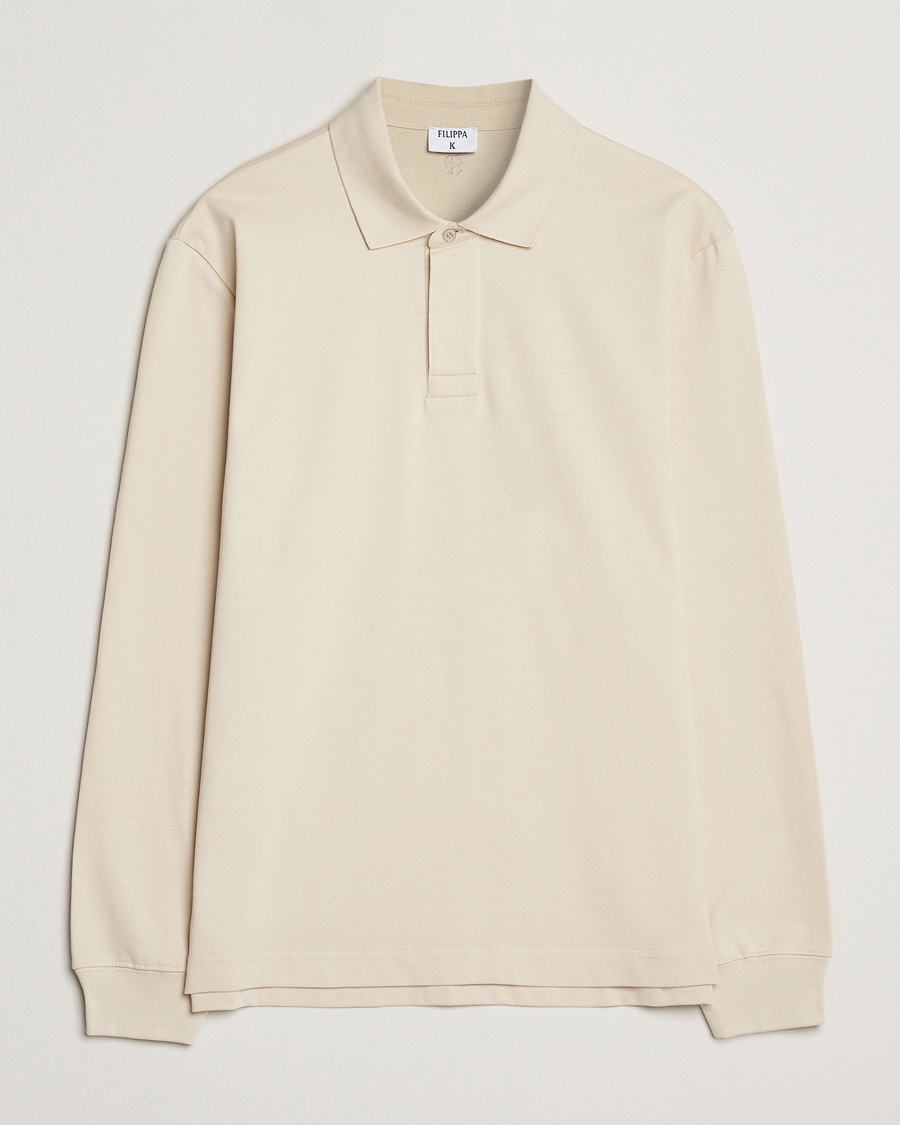 Herr | Rugbytröjor | Filippa K | Heavy Cotton Rugby Shirt Cream White