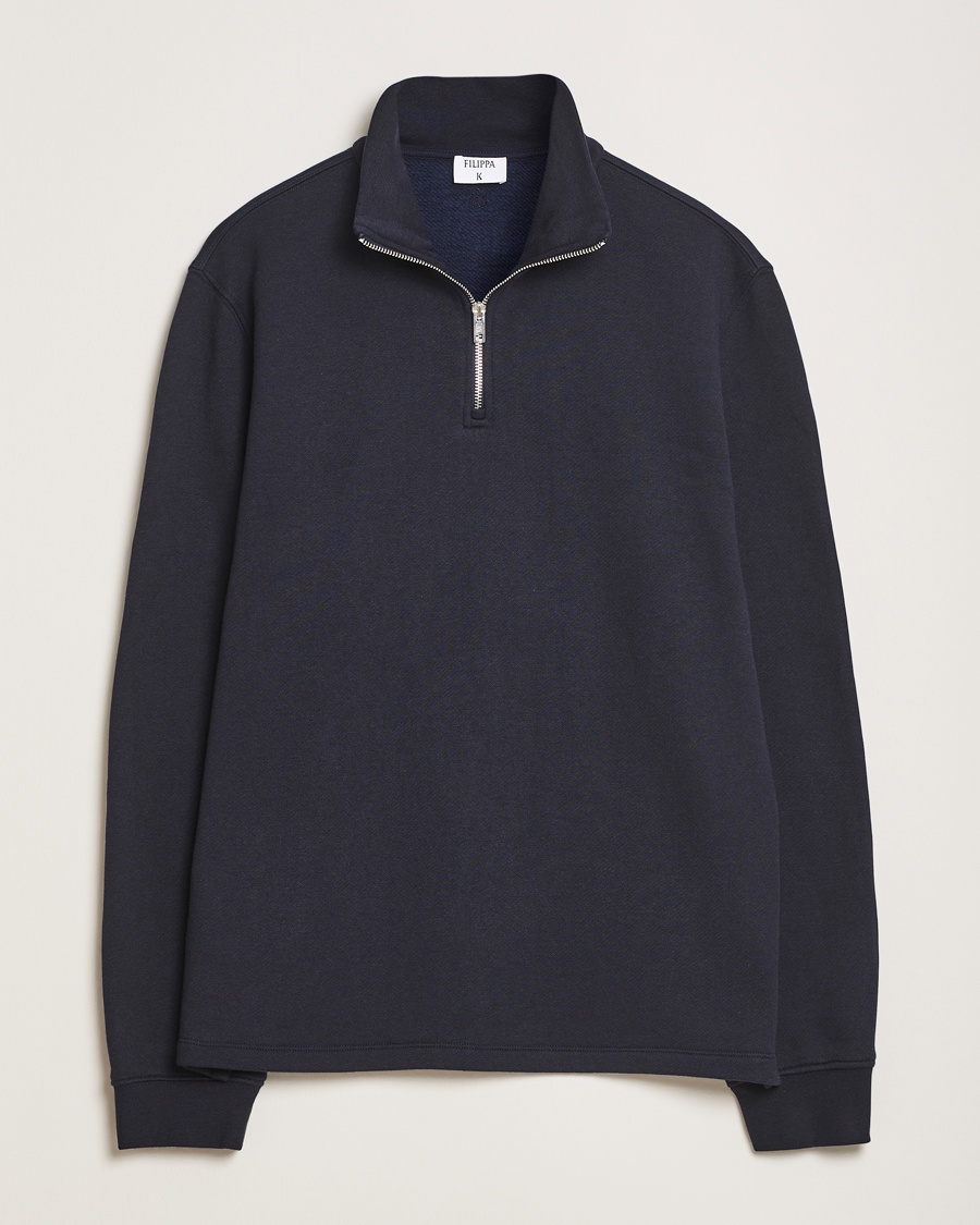 Herr | Half-zip | Filippa K | Half Zip Sweatshirt Navy