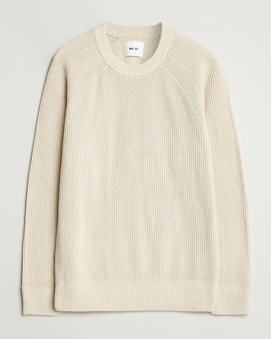 NN07 Jacobo Cotton Knitted Sweater Ivory – Vit