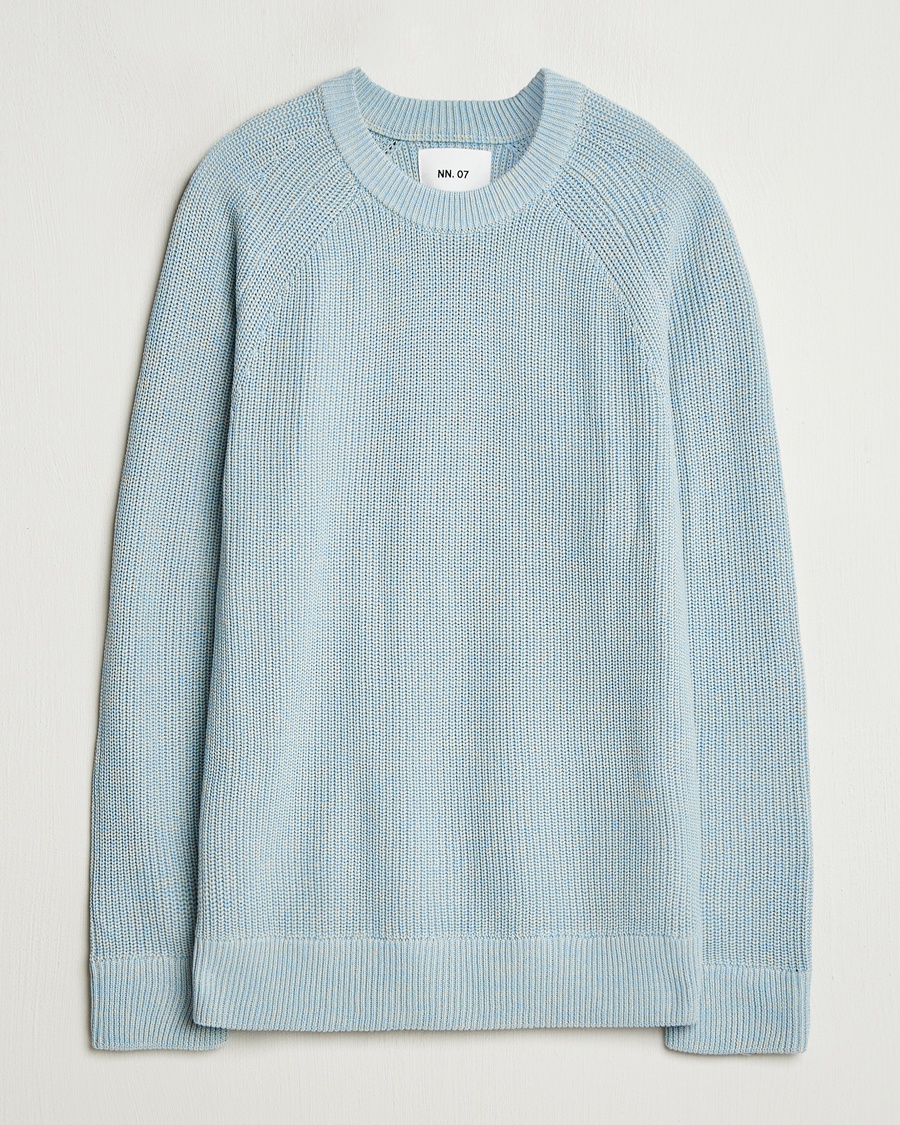 Herr | NN07 | NN07 | Jacobo Cotton Crew Neck Sweater Powder Blue
