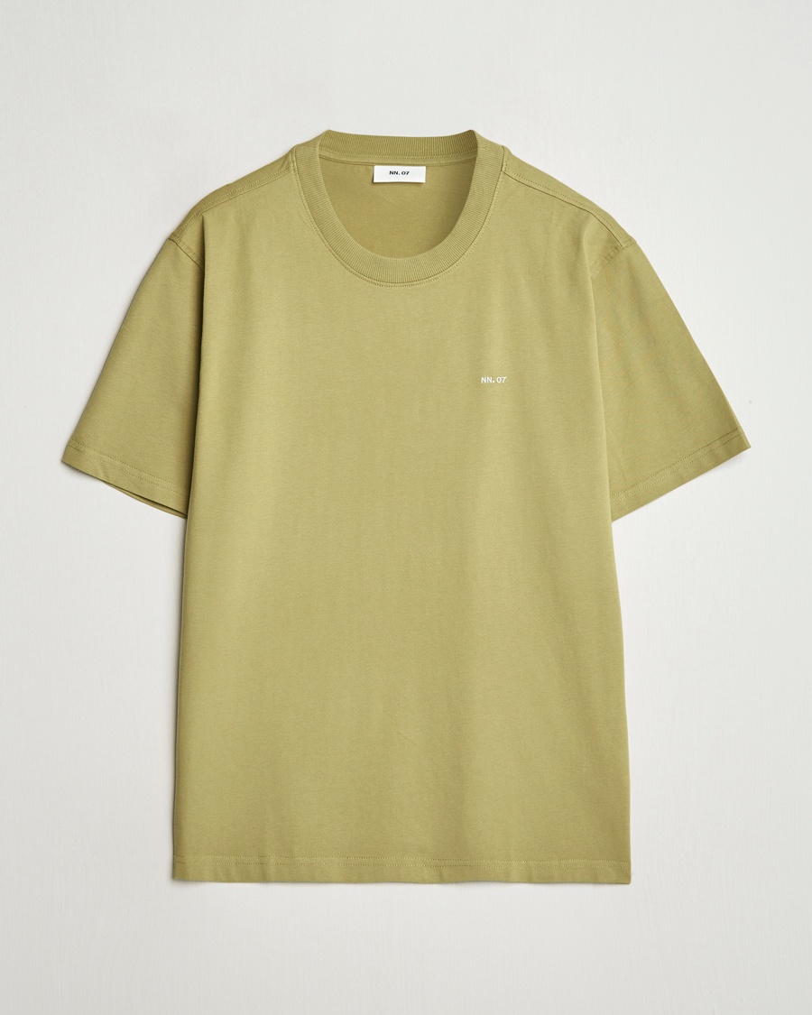 Herr | T-Shirts | NN07 | Adam Logo Crew Neck T-Shirt Evergreen