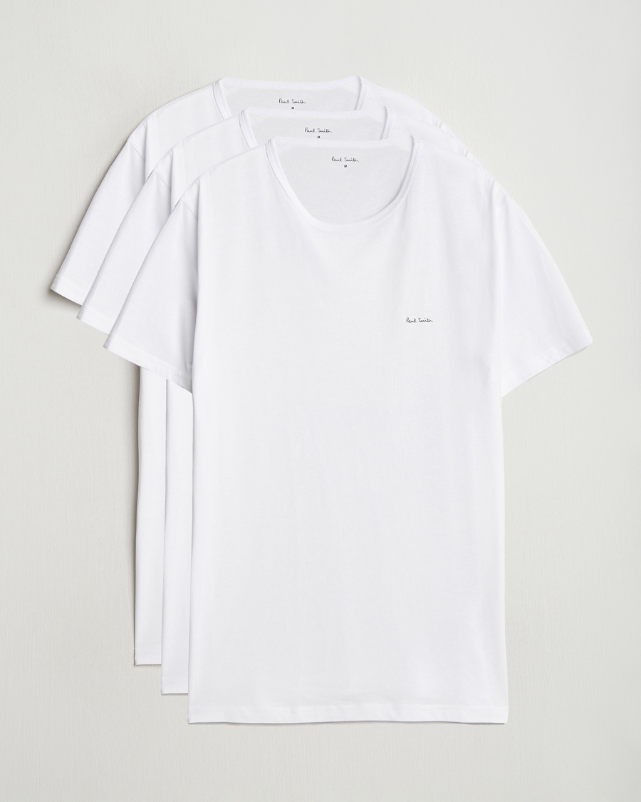 Herr | Senast inkommet | Paul Smith | 3-Pack Crew Neck T-Shirt White