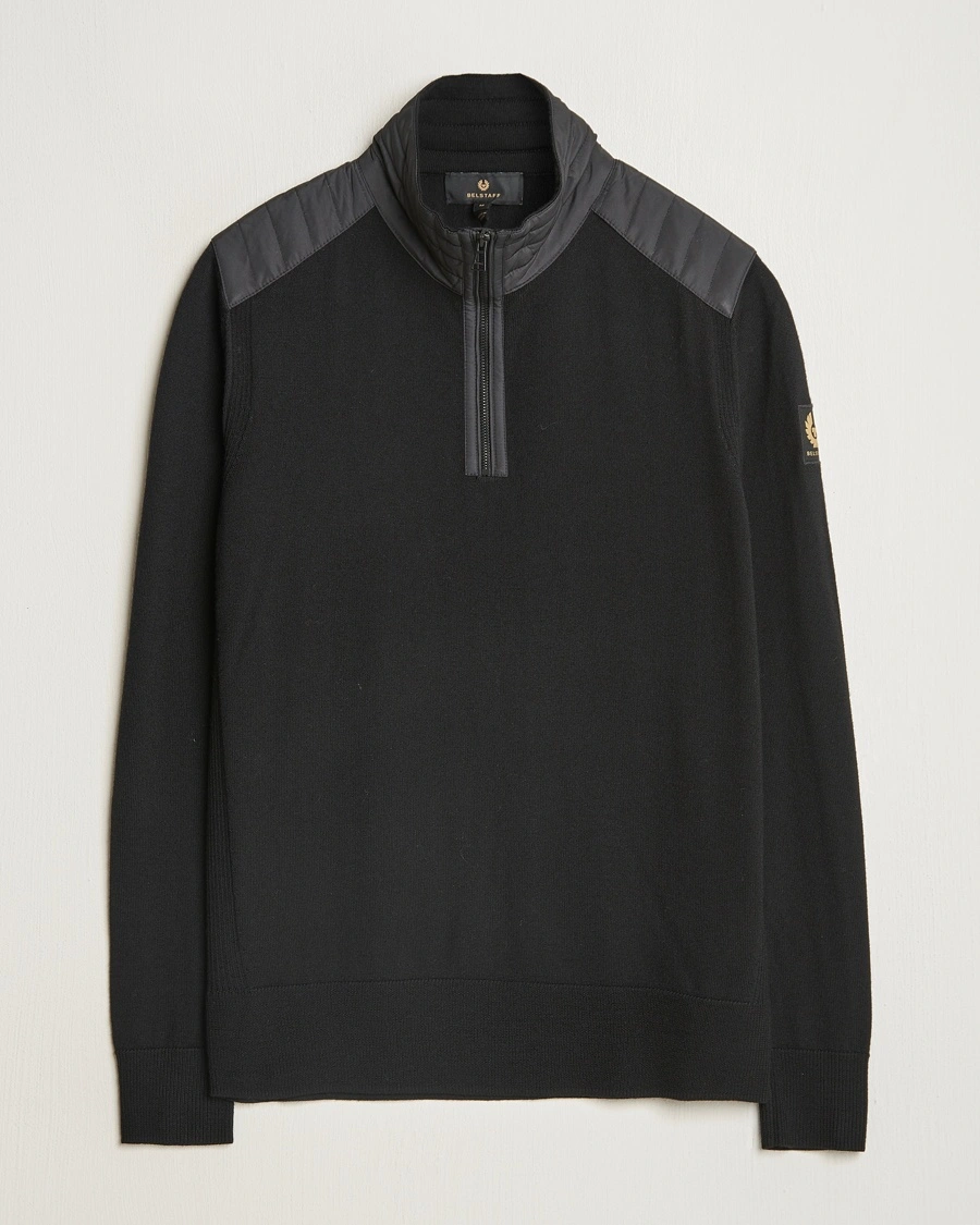 Belstaff Kilmington Quarter Zip Jumper Black – Svart