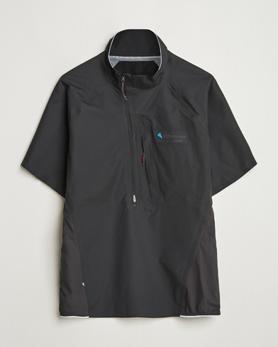 Herr | T-Shirts | Klättermusen | Vidre Zip Short Sleeve Shirt Black