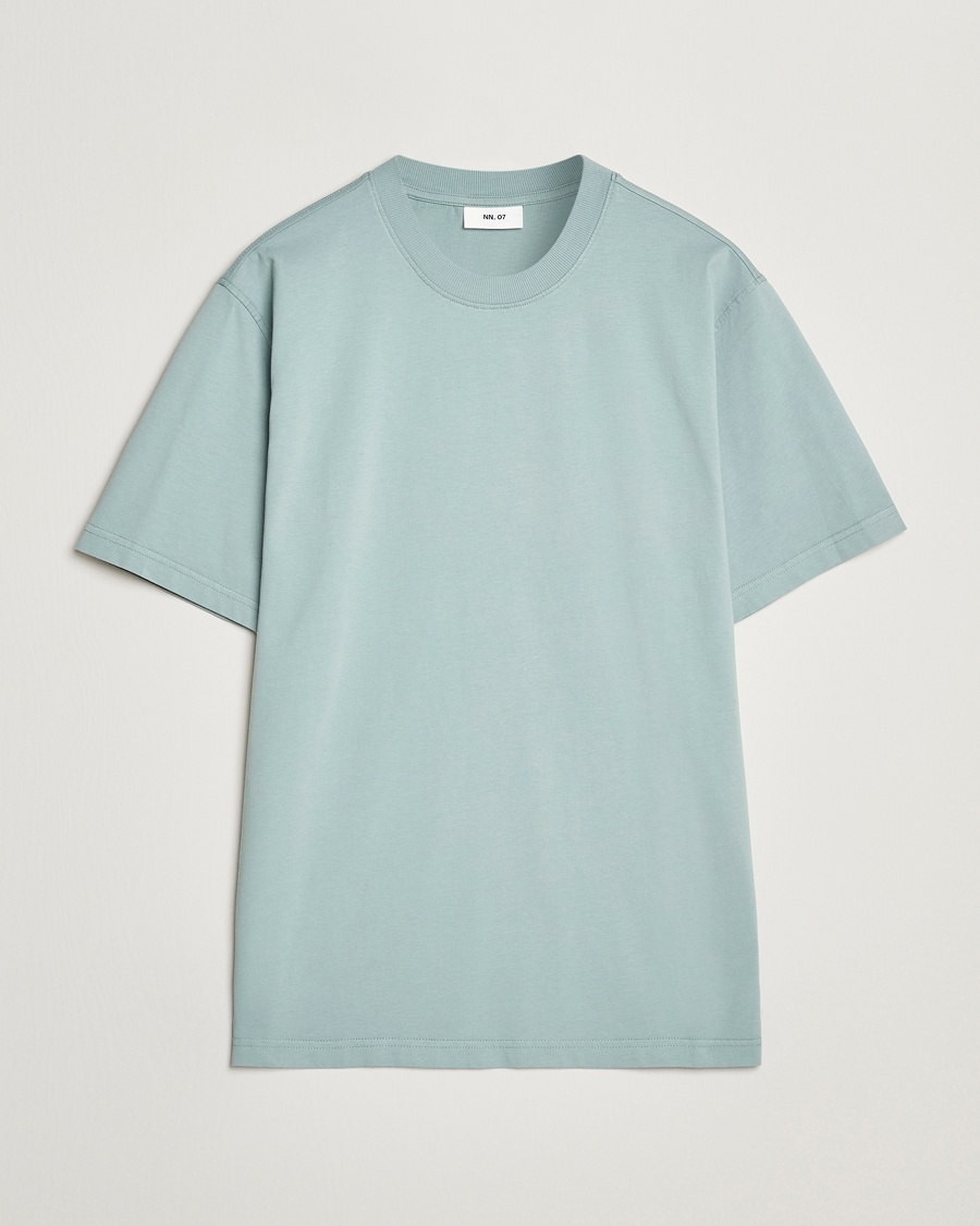 Herr | Business & Beyond - Casual | NN07 | Adam Pima Crew Neck T-Shirt Steely Blue