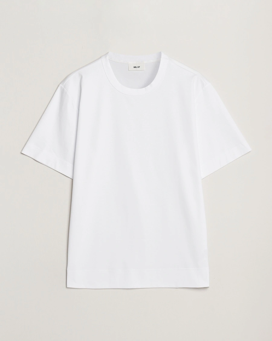 Herr | Kortärmade t-shirts | NN07 | Pedro Mercerized Crew Neck T-Shirt White