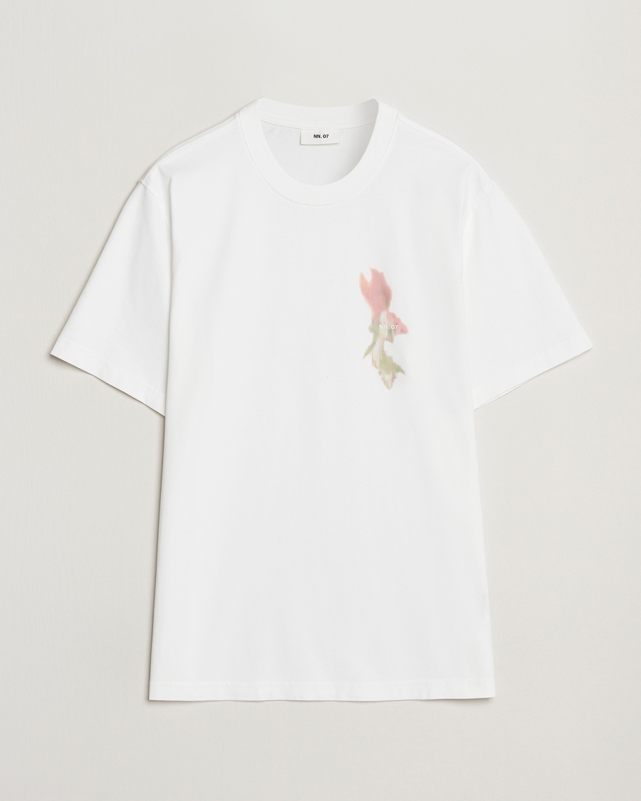 Herr | Kläder | NN07 | Adam Printed Crew Neck T-Shirt White