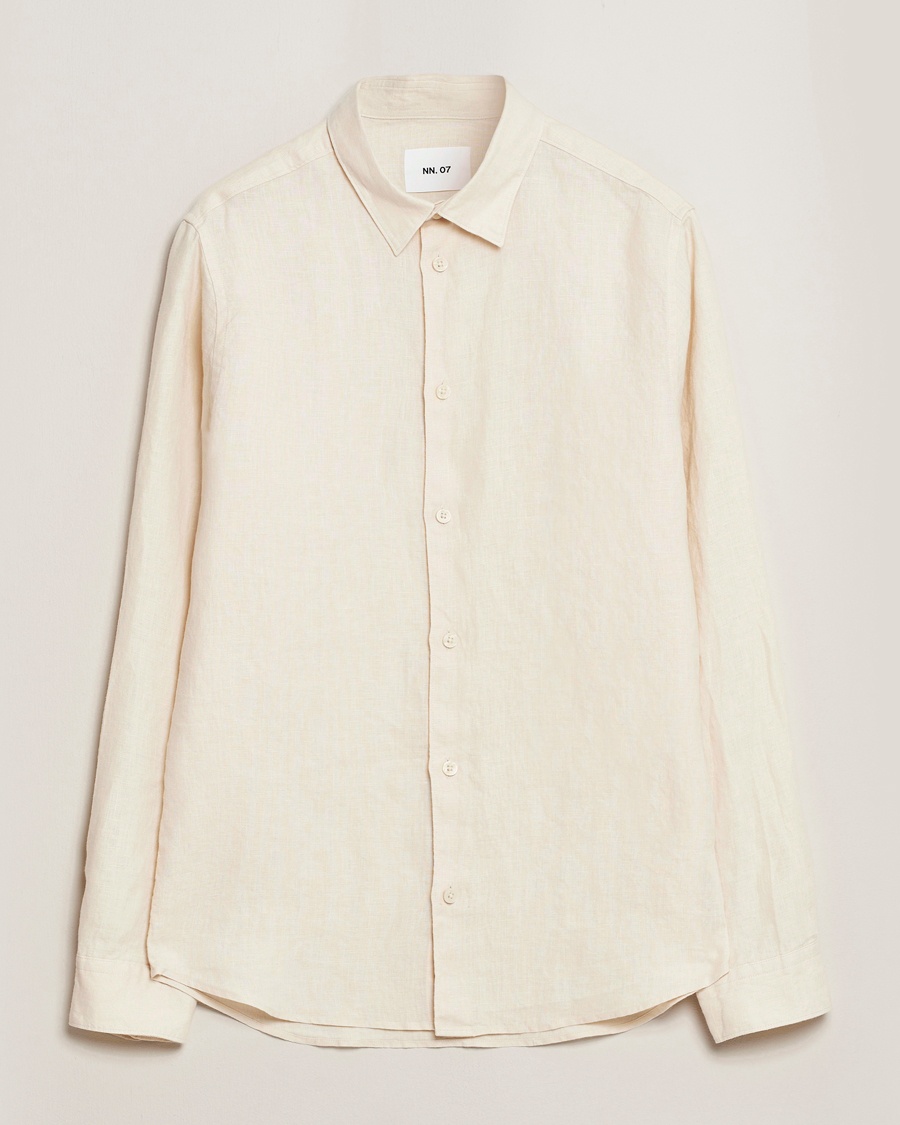 Herr | Linneskjortor | NN07 | Enzo Linen Shirt Ecru